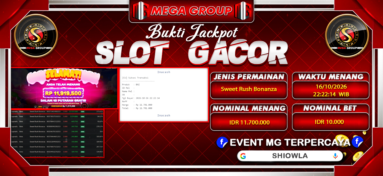 Bukti JP situs Shiowla hari Jumat, 16 Oktober 2026