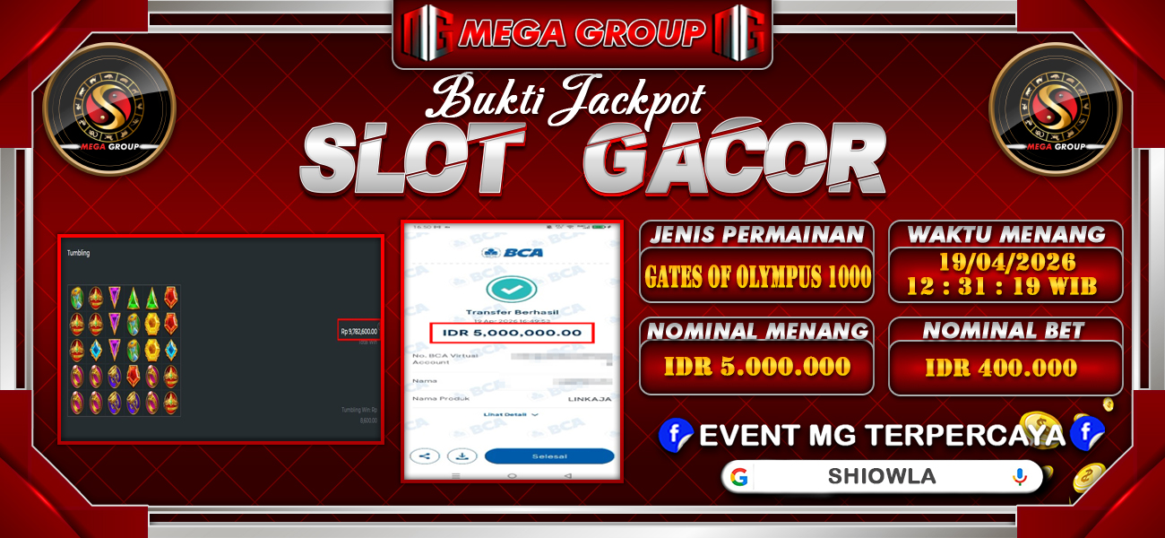 Bukti JP situs Shiowla hari Senin, 20 April 2026